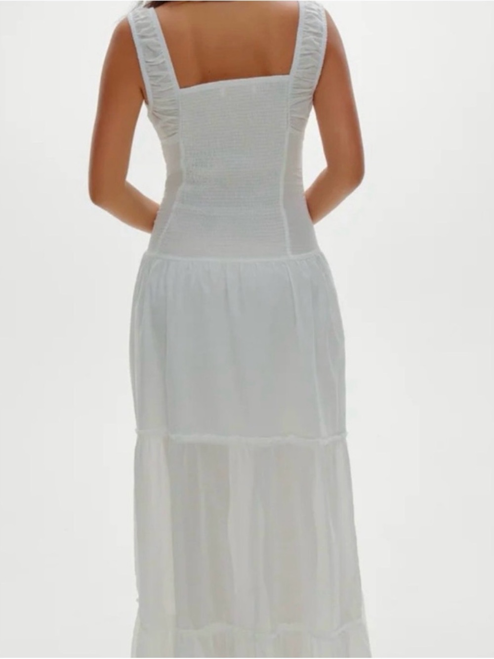Frankie's Bikinis White Christine  Maxi Dress - Picture 3 of 4
